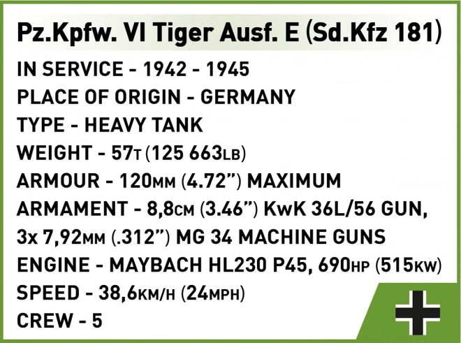 Model tank Tiger I van 870 stenen
