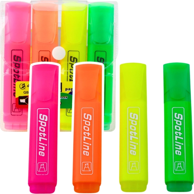 SuperLiner Neon markeerstiften, 4 stuks
