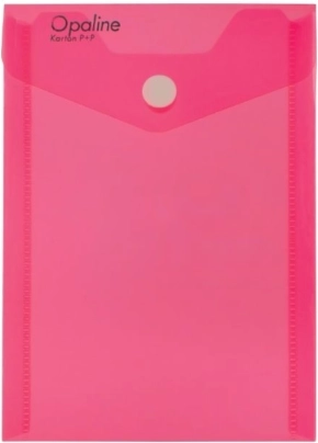 Documentenmap met drukknoop A6 staand Opaline roze