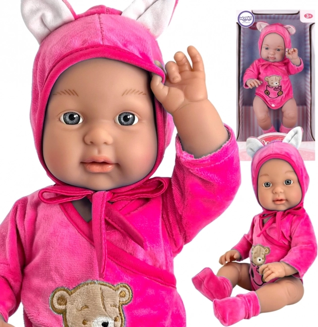Baby-pop met berenoutfit WOOPIE