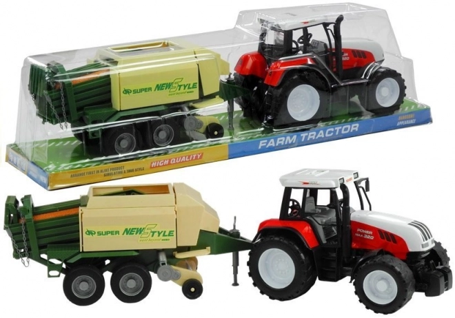 Grote tractor met aanhanger landbouwmachine 65 cm