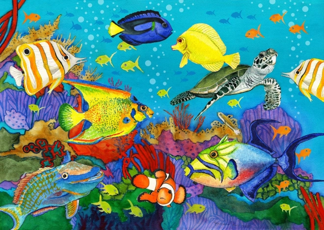 Puzzel Onderwater regenboog 1000 stukjes