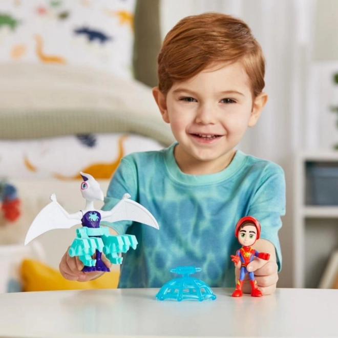 Spider-man spidey en zijn fantastische vrienden figuur met dinosaurus en accessoires