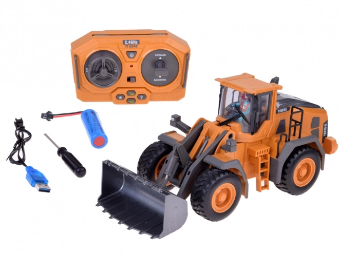 Bulldozer télécommandé avec bras mobile, lumière et son