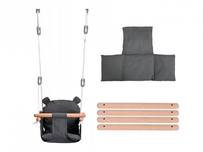 Wooden Baby Swing with Bucket Seat