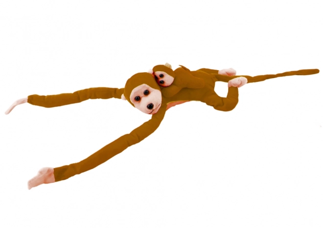 Pluche mascotte aap donkerbruin 90 cm