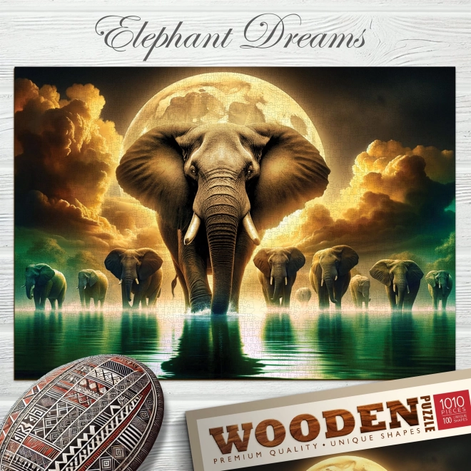 WOODEN CITY houten puzzel Olifantendromen 1010 stukjes