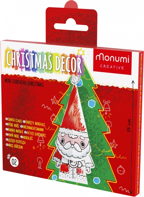 Weihnachtliches 3D-Ausmalset – Figur Heiliger Nikolaus und hängender Anhänger