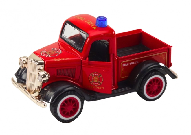 Klassieke brandweerauto 1:36 Rijdende lampen geluiden rood