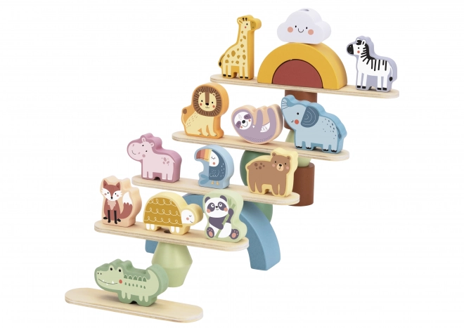 Woopie groen balancerend houten dieren spel