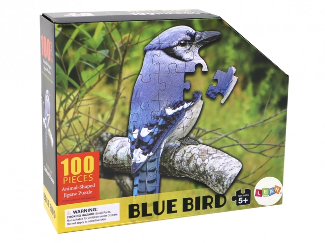 Puzzel 100 stukjes blauwe vogel