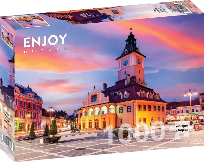 Puzzel Stadhuisplein Brašov 1000 stukjes