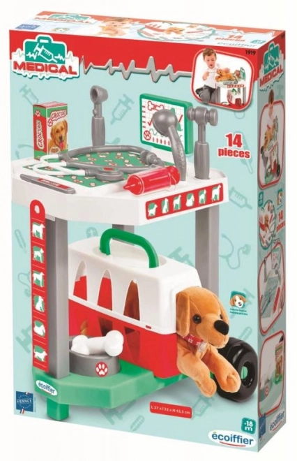 Dierenarts karretje met hondje
