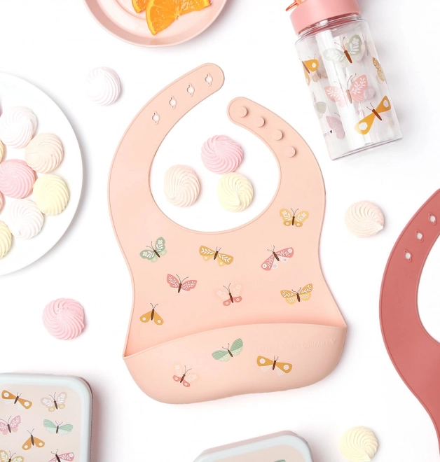 Bavoirs en silicone pour enfants avec motif de papillons – Petits papillons