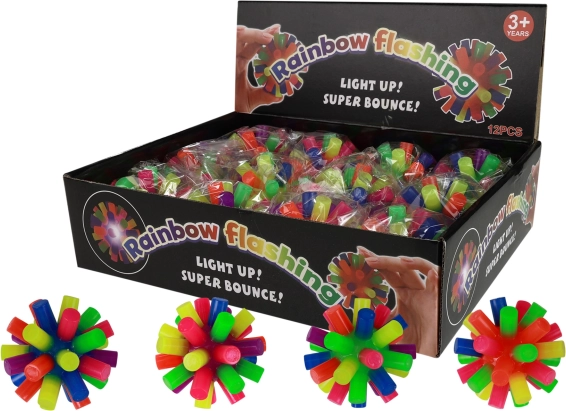 Balle rebondissante lumineuse à picots 8 cm