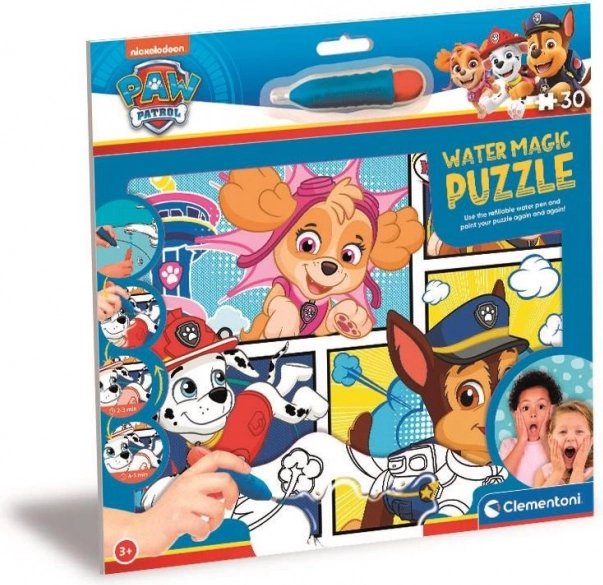 CLEMENTONI Puzzel met waterkleuren Water Magic: Paw Patrol 30 stukjes