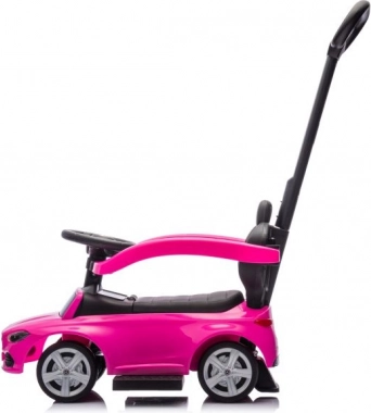 Loopfiets met duwstang Mercedes-Benz 3in1 roze