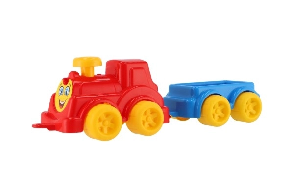 Kunststof treintje met afneembaar wagonnetje 41 cm