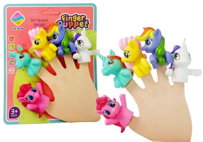 Gummi-Handpuppen Einhorn 5 Stk
