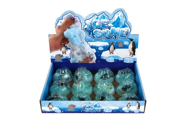Slijm met pinguïn in gletsjer