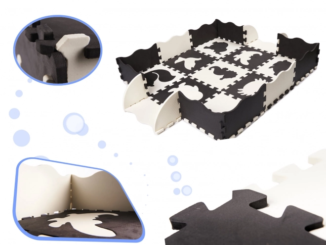 Puzzle en mousse contrastée avec animaux - 25 pièces