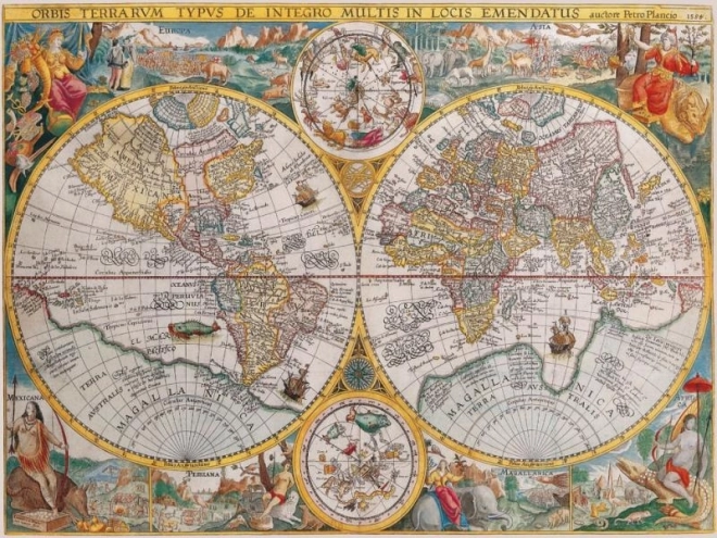 Ravensburger puzzel historische kaart 1500 stukjes
