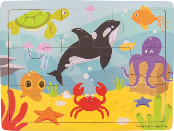 Puzzle en bois créatures marines pour enfants
