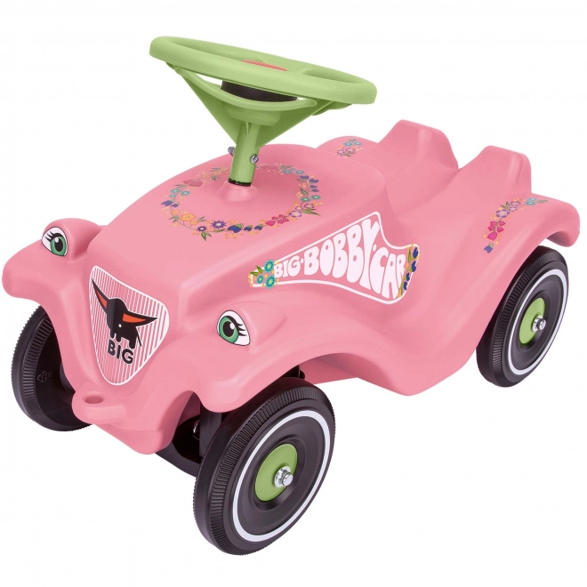 Loopauto BIG BOBBY CAR CLASSIC roze met bloemetjes