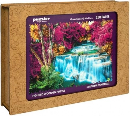 Wooden Puzzle Colorful Waterfall Thailand 250 Pieces