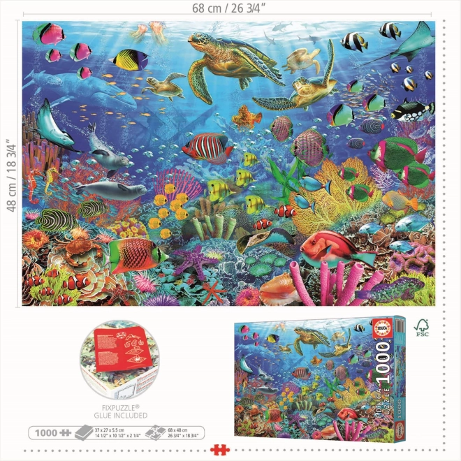 Educa puzzel schildpadden in tropische fantasie 1000 stukjes