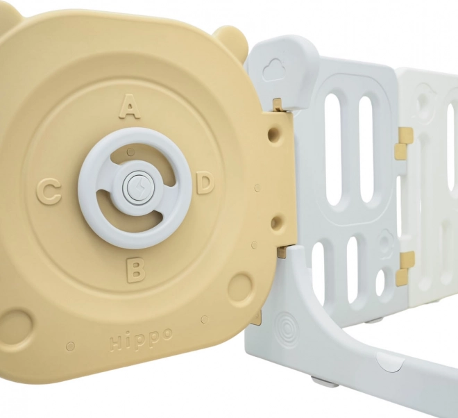 Parc modulable pour enfants Hippopotame marron