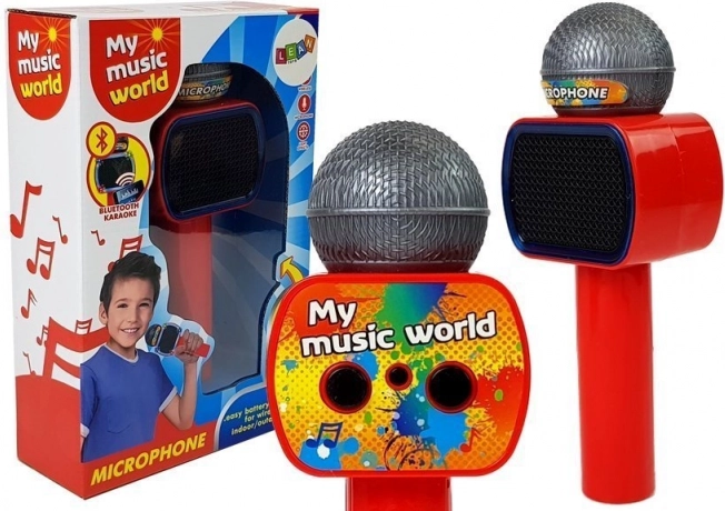 Microphone karaoké sans fil pour enfants Bluetooth rouge