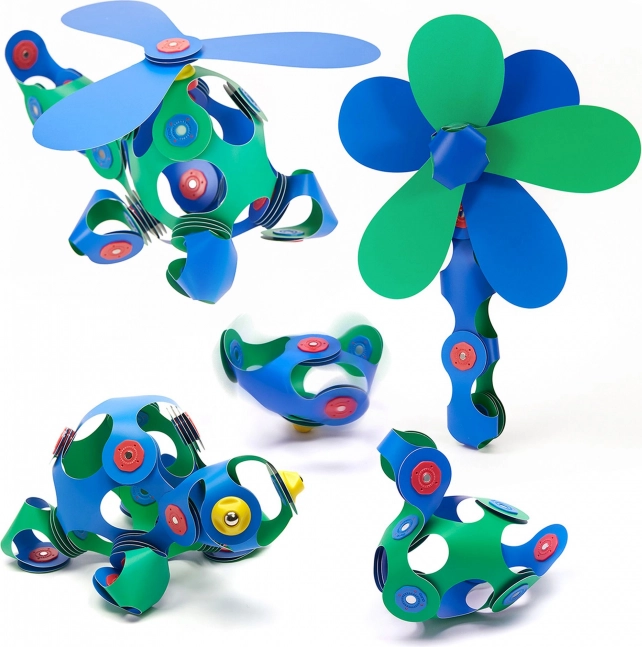 Clixo Magnetic Building Set Blue & Green