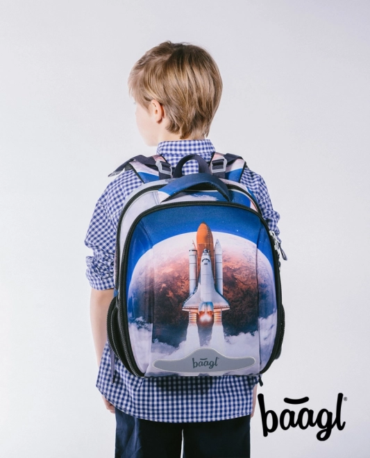 Baagl Schulset Space Shuttle: Ranzen, Federmäppchen, Beutel