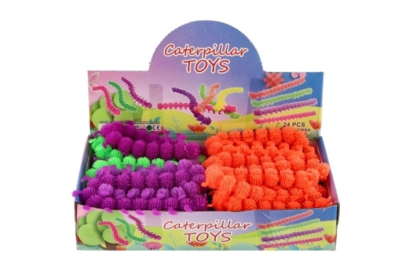Rups katten antistress siliconen 24cm beschikbaar in 4 kleuren