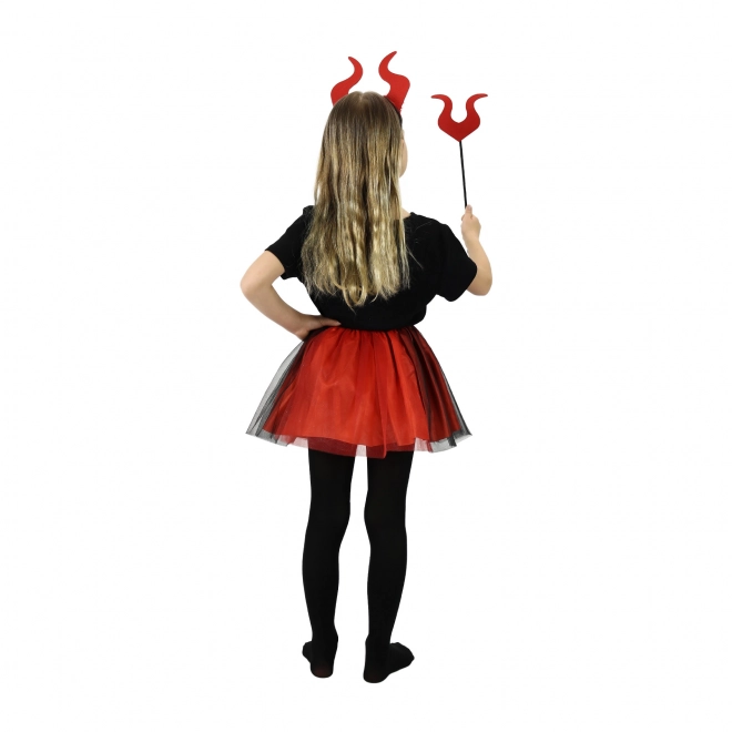 Kinderkostüm Teufelin mit Tutu-Rock und Accessoires