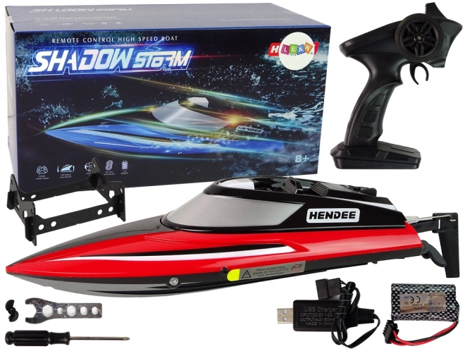 Motorboot R/C 2.4G Rood 20-25 KM/U