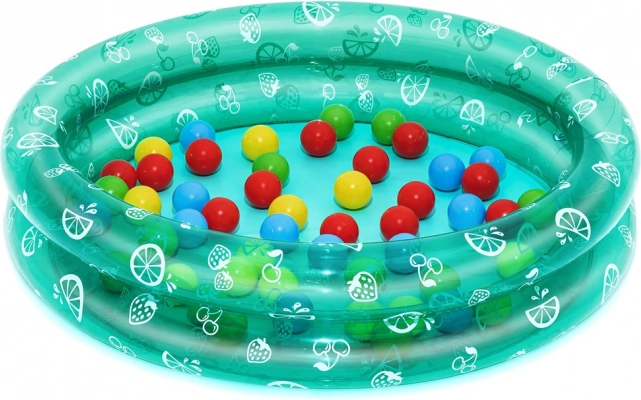 Piscine gonflable avec balles 91 × 20 cm BESTWAY + 50 balles – Vert