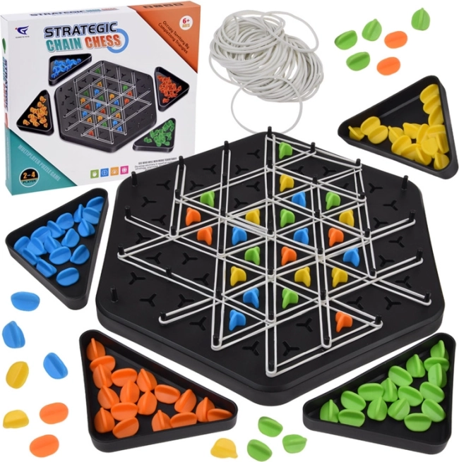 Strategisch spel Ketting-schaken – bezet driehoeken