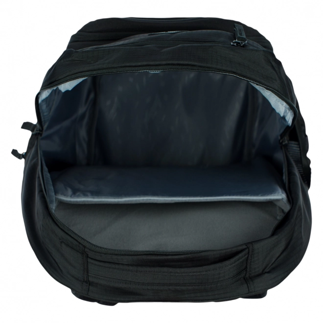 Baagl Set mit drei schwarzen Produkten: Rucksack, Federmäppchen und Beutel