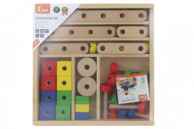 Houten constructiespeelgoed bouwer