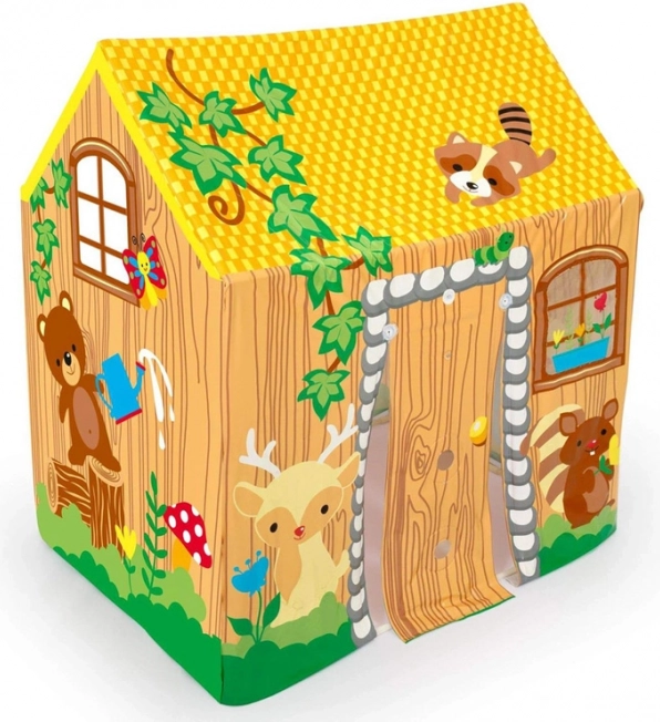 Colorful children's playhouse for garden and room – yellow