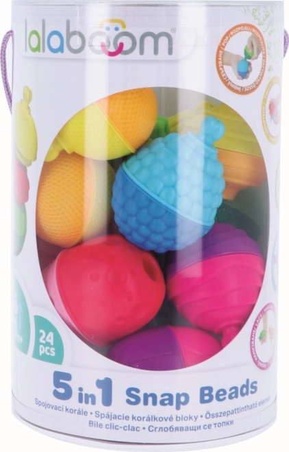 Trefl Jeu de construction Lalaboom 5-en-1 Perles à assembler 24 pièces