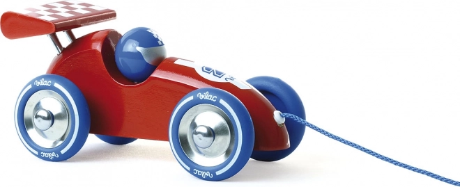 Vilac voiture de course à tirer rouge avec aileron