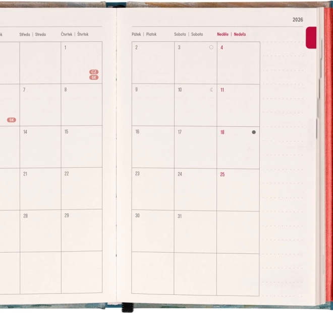 Weekly Magnetic Diary Claude Monet 2026, 11 x 16 cm