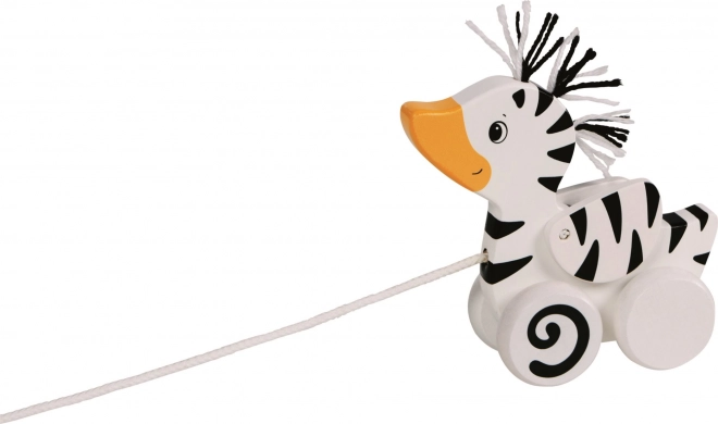Goki Holz-Ziehente Ente mit Zebrastreifen