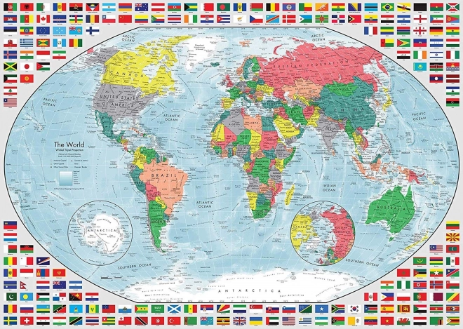 Puzzel kleurrijke wereldkaart 1000 stukken