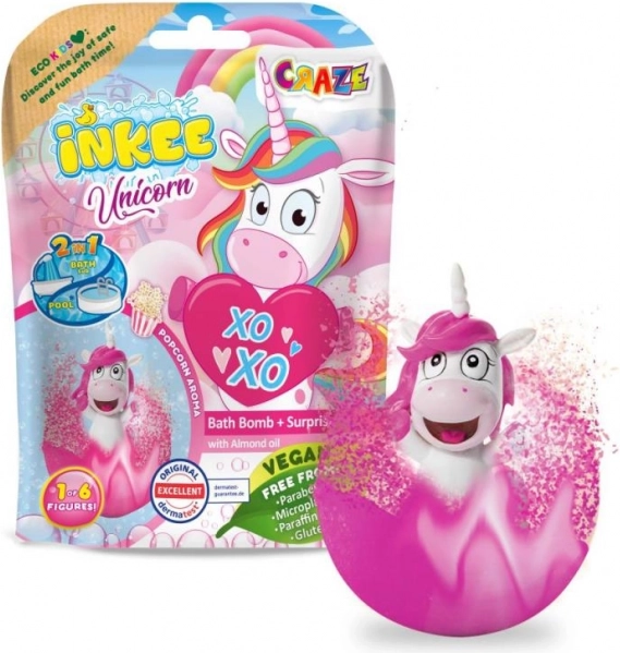 INKEE bombe de bain effervescente avec surprise – licorne