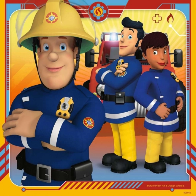 Ravensburger Puzzle Feuerwehrmann Sam bei der Rettung 3x49 Teile