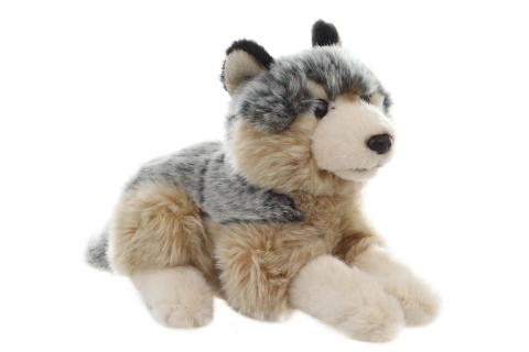 Plüschwolf liegend 22 cm